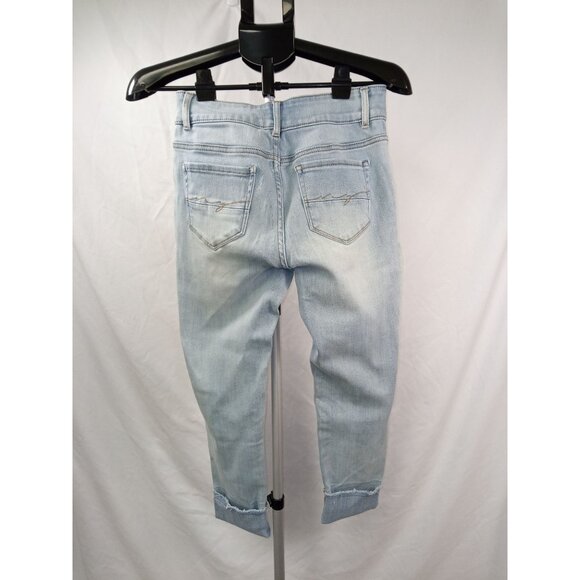 SoHo Jeans Women's Light Blue High-Waisted ankle legging cuffed jeans 6 - Picture 2 of 6